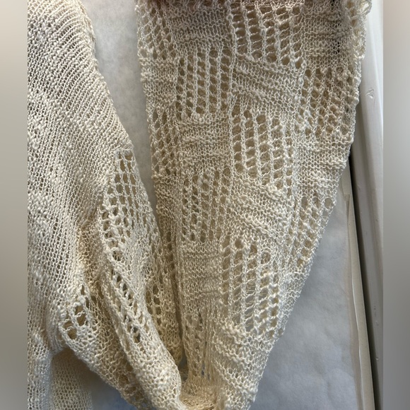 Umgee USA Ivory Button-Up Vneck Cardigan NWT.Sz-M Z11 - Picture 5 of 11